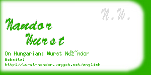 nandor wurst business card